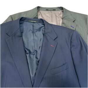 Lot of 2 Kashiyama 2-Button Custom Blazers 52R Wool Loro Piana Super 130s
